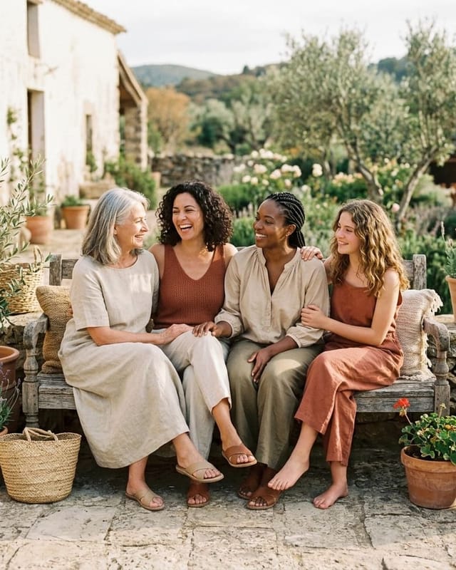 A woman resting peacefully — representing Femevia's gentle, judgment-free approach to women's health